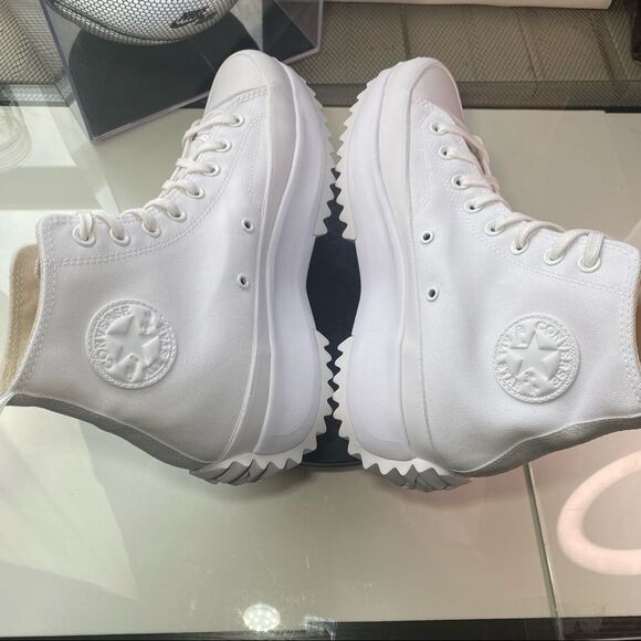 🆕 Converse	Run Star Hike High 'Triple White' - Mens Sizes - Picture 8 of 15